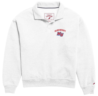 Victory Springs Ladies Collar Pullover | Heather Varsity White