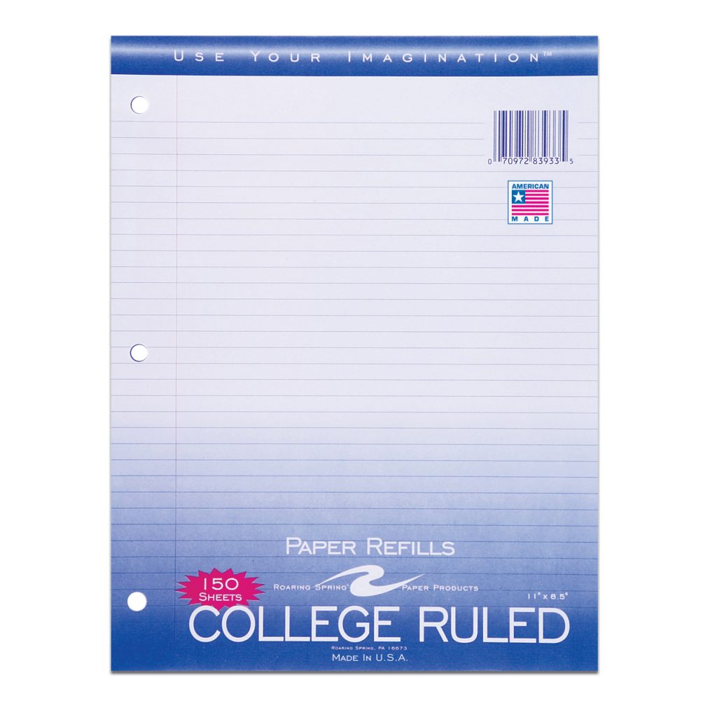 FILLER PAPER 8.5X11