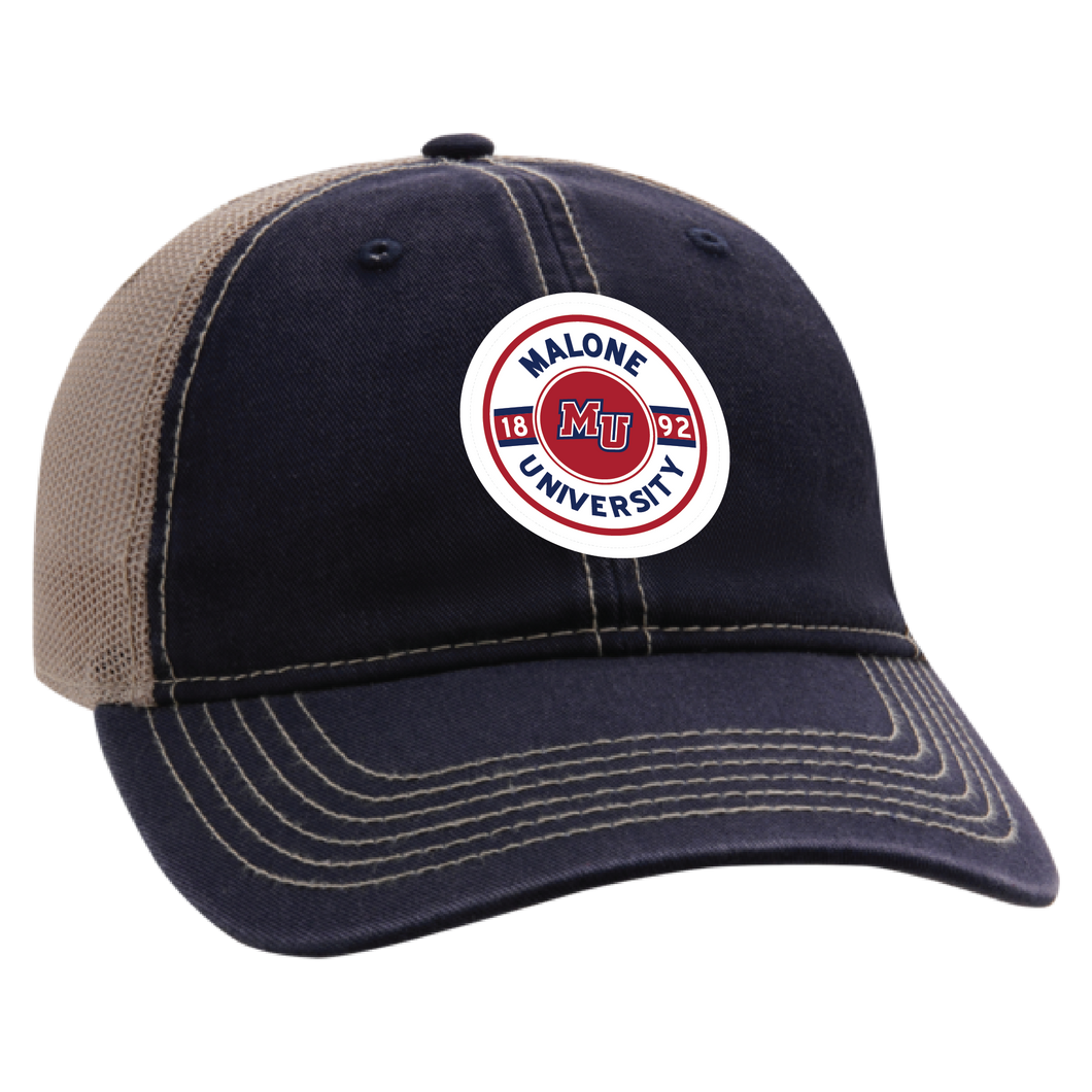 The Wharf Classic Unstructured Tea Stain Snap Back Cap, Navy