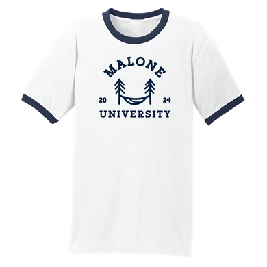 Summer Camp Ringer Tee, White/Navy