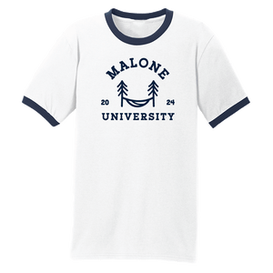 Summer Camp Ringer Tee, White/Navy