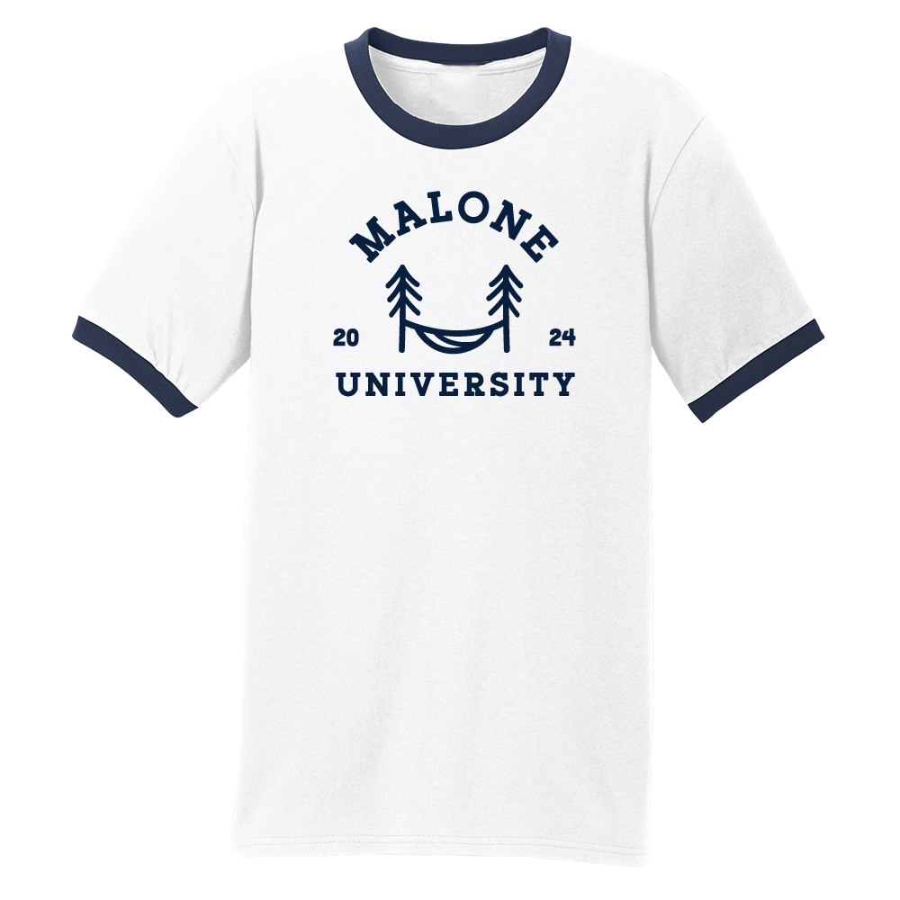 Summer Camp Ringer Tee, White/Navy