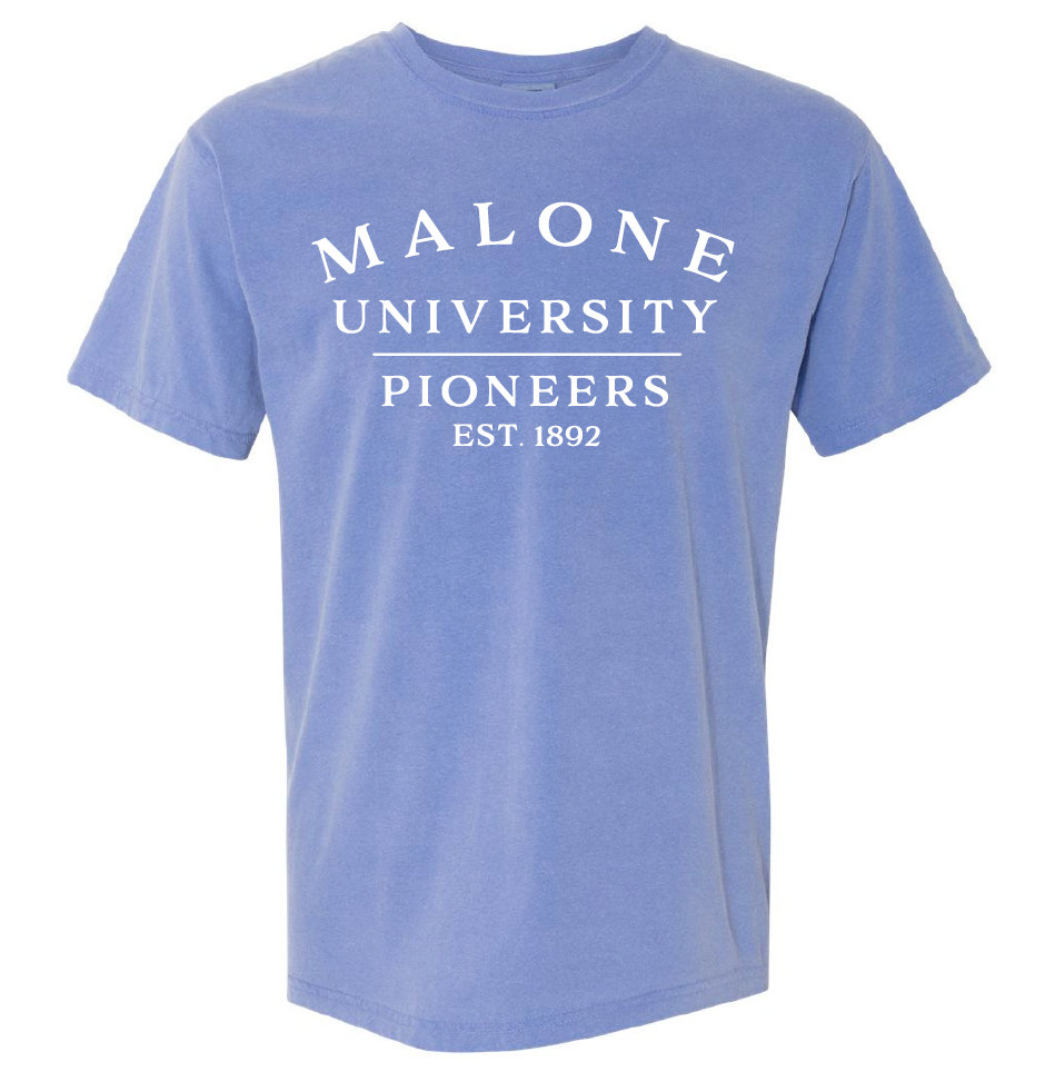 Spring '24 Comfort Colors Tee, Periwinkle – Malone Campus Store