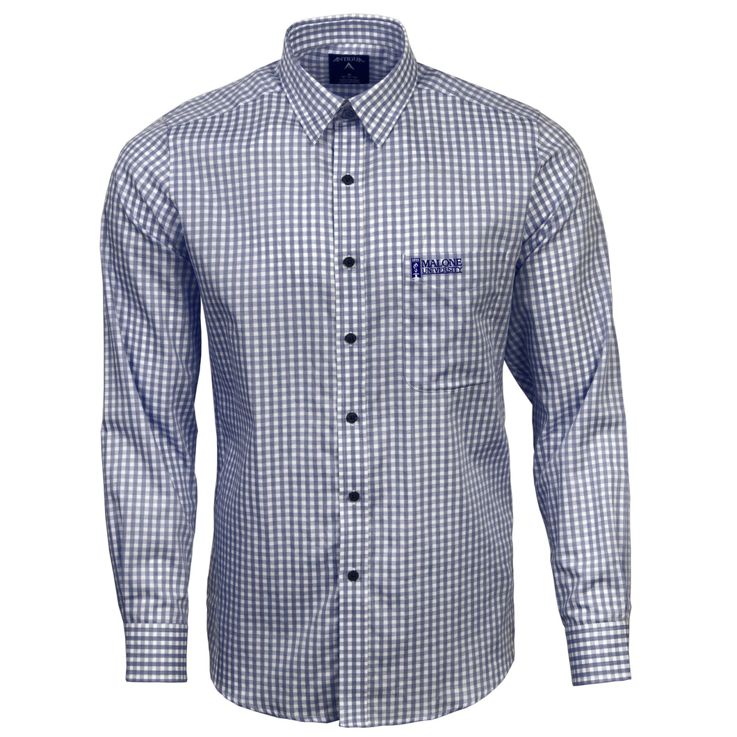 Structure Woven Button Down, Navy/White