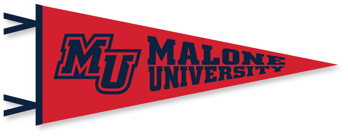 MU Collegiate Pacific Medium Pennant, Red - Malone University Campus ...