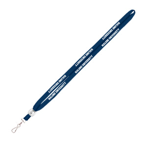 Spirit Standard Lace Lanyard with J-Hook, Navy