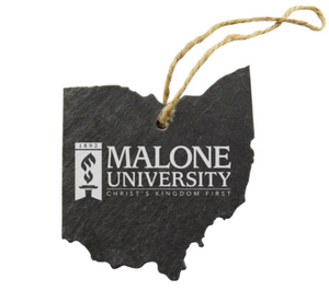 Ohio Shaped Slate Ornament